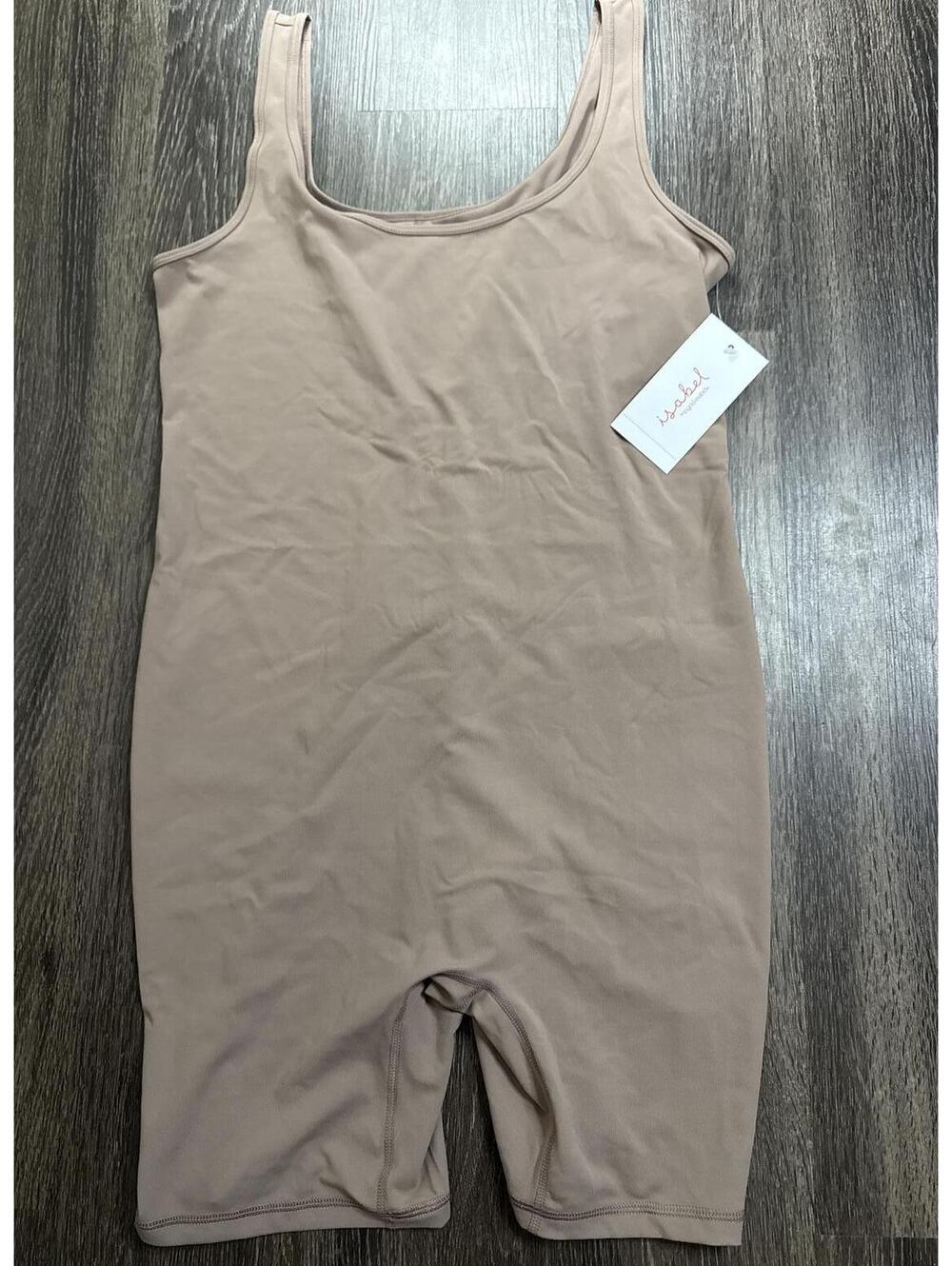 Isabel Maternity Seamless Bodysuit Shapewear Tank in Taupe, Size M